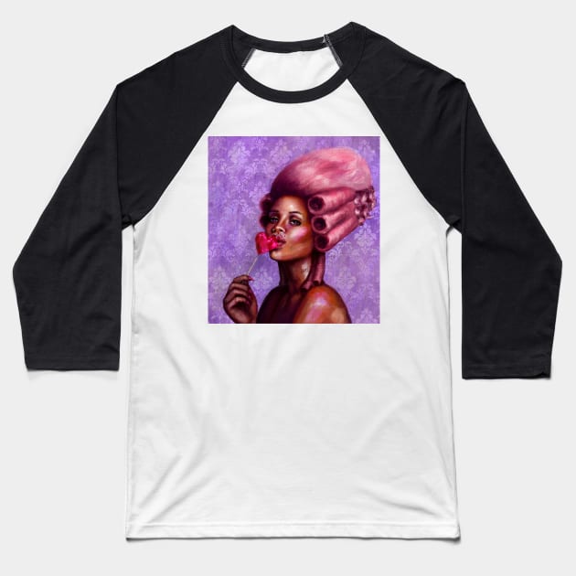 Yas, Queen, Madam Lolli in purple Baseball T-Shirt by ArtInPi